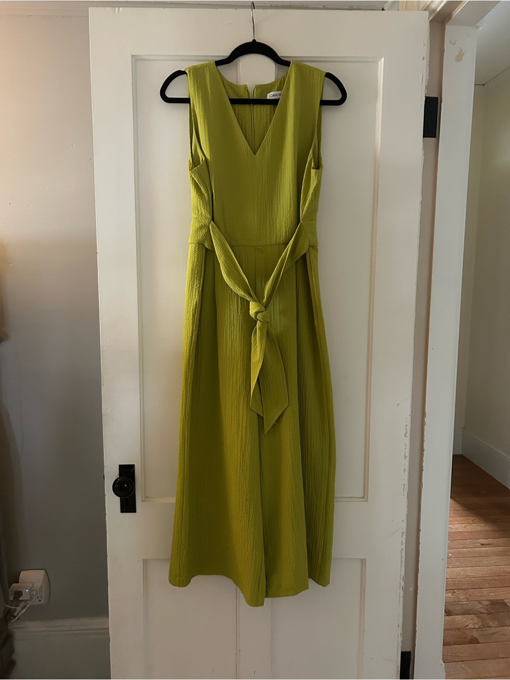 Calvin Klein Green Jumpsuit with Waist Tie